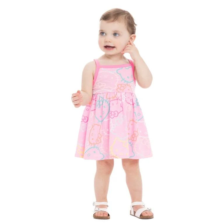 Hello Kitty Toddler Girls Printed Tank Dress, Sizes 12M-5T - Walmart.com | Walmart (US)