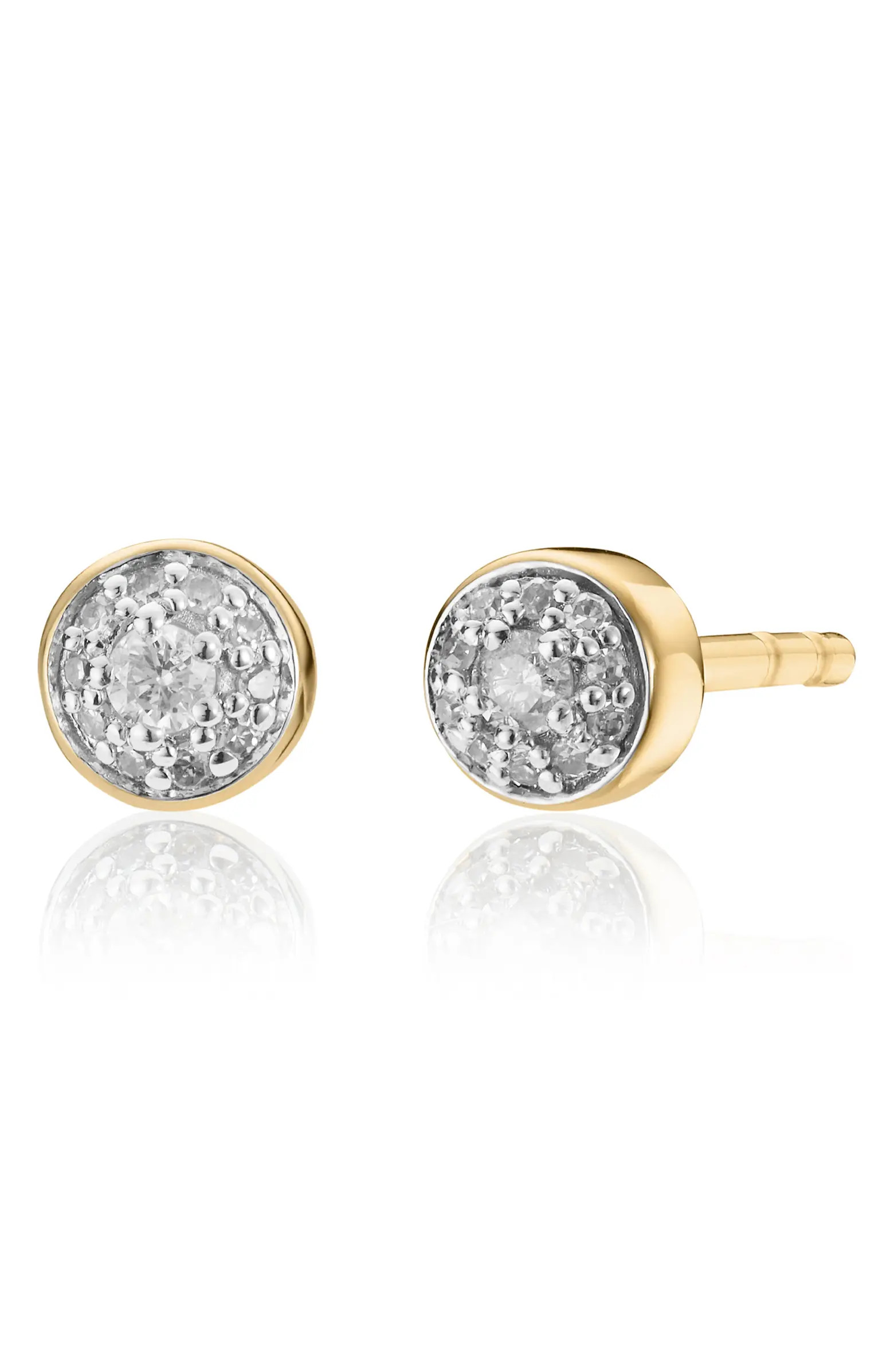 Monica Vinader Fiji Tiny Button Diamond Stud Earrings | Nordstromrack | Nordstrom Rack