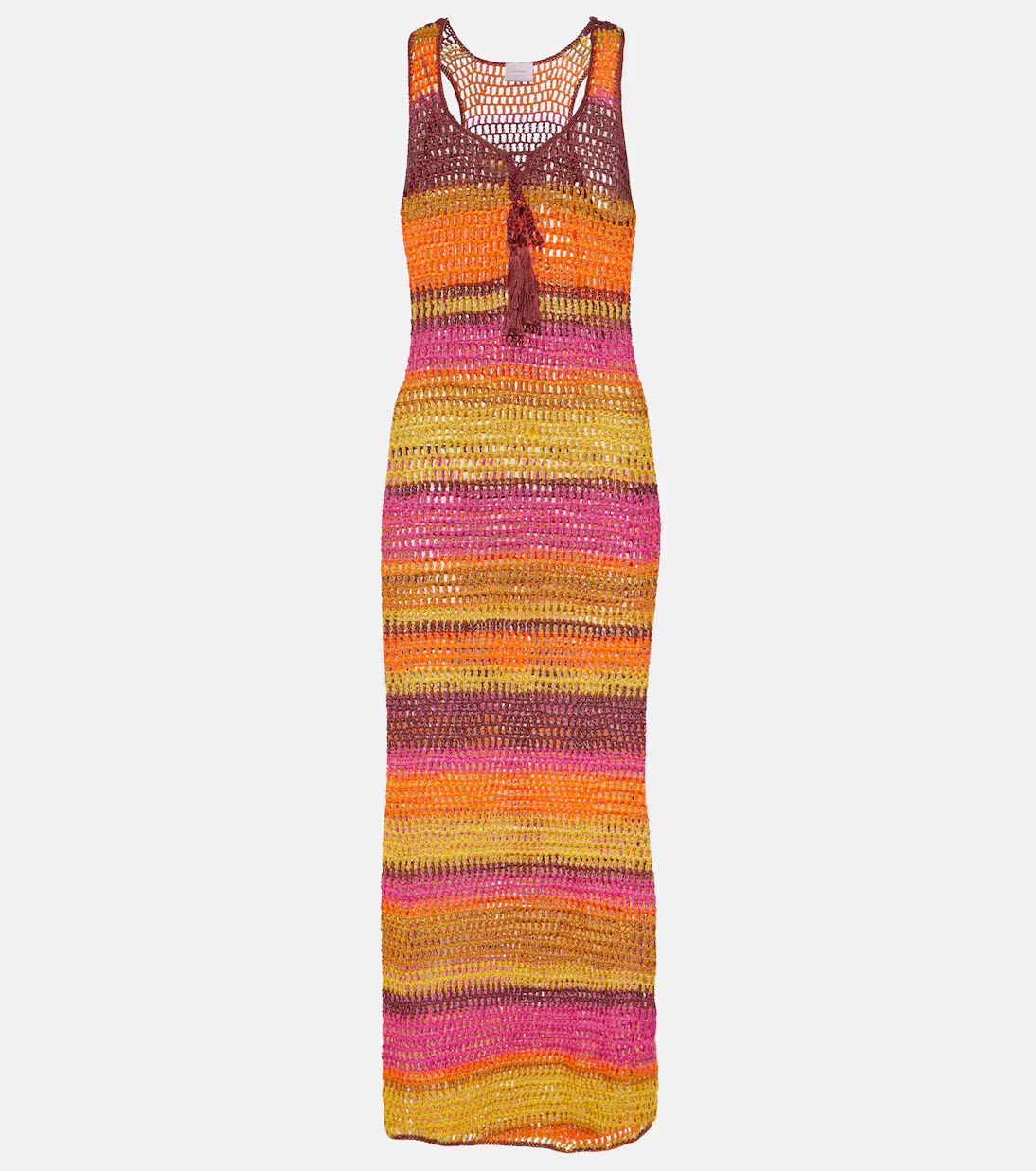 Striped crochet cotton maxi dress | Mytheresa (US/CA)