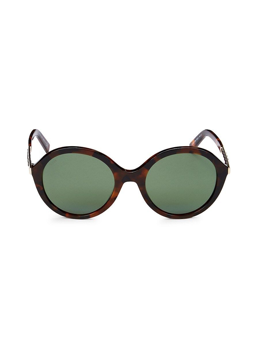 Tod's Women's 55M Round Sunglasses - Havana Green | Saks Fifth Avenue OFF 5TH