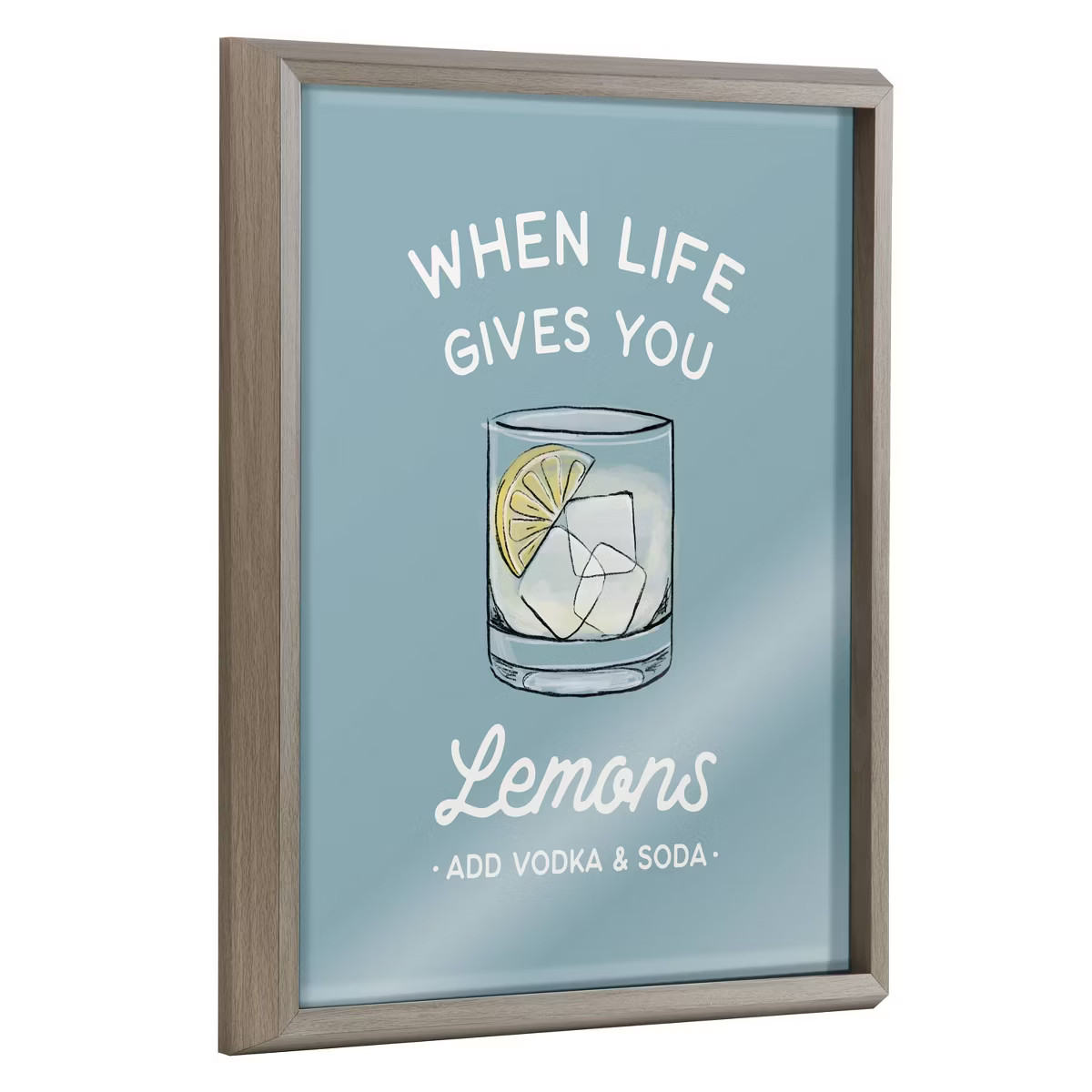 16" x 20" Blake When Life Gives You Lemons Blue Framed Printed Glass by the Creative Bunch Studio... | Target
