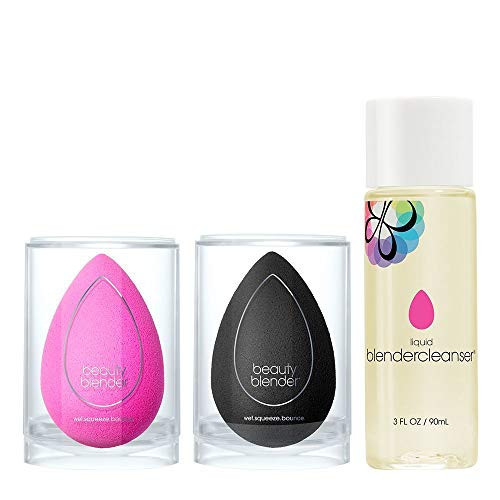 Beautyblender® | Original Pink + Pro Black Beauty Blender Duo + Full-Sized Blendercleanser® Liquid Lavender Makeup Sponge & Brush Cleanser, 3-Piece Bundle, Made in USA, Vegan, Cruelty-Free, 3 oz | Amazon (US)