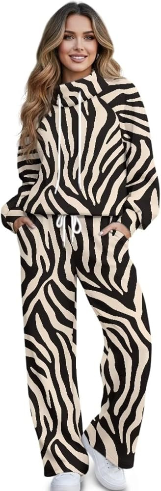 Women Sweatsuit Sets 2 Piece Outfit Casual Tracksuits Set Mockneck Pullover Sweatshirt and Wide L... | Amazon (US)