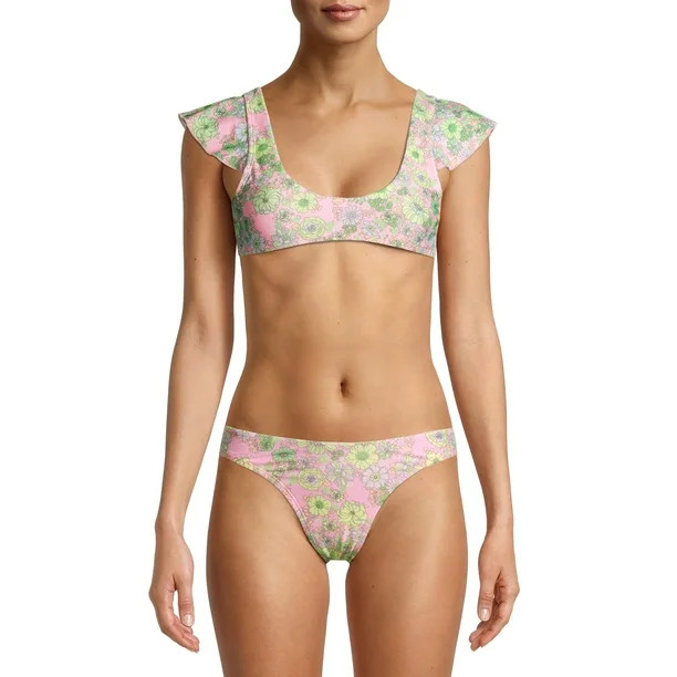 Blu C Juniors' Printed Swimsuit Top | Walmart (US)