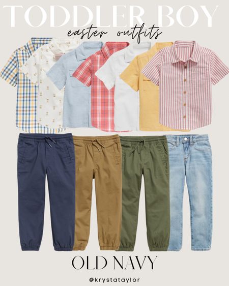 Toddler boy Easter outfit ideas! These are my picks from Oldnavy - they are having a site-wide sale right now 

(Baby boy, toddler boy, easter outfit, easter outfit ideas, easter pants and button down, joggers, boy clothes, mix and match, easter outfit for boys, old navy, sale finds, on sale, budget friendly, family matching, kids, mama, ootd, outfit ideas, pastel shirts) 

#LTKsalealert #LTKkids #LTKstyletip