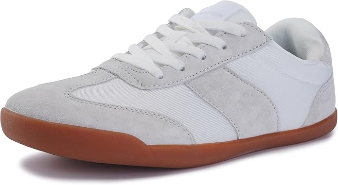 WHITIN Women's Wide Toe Box Barefoot Shoes | Suede Patchwork Design | Amazon (US)