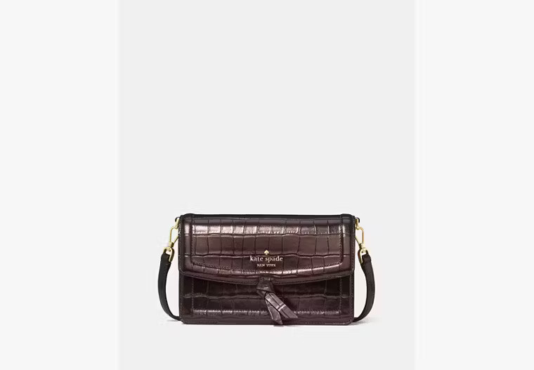 Knott Croc Embossed Mini Flap Crossbody | Kate Spade Outlet