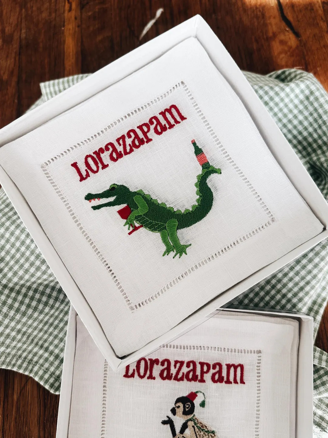Lorazapam Crocodile Napkins - Etsy | Etsy (US)
