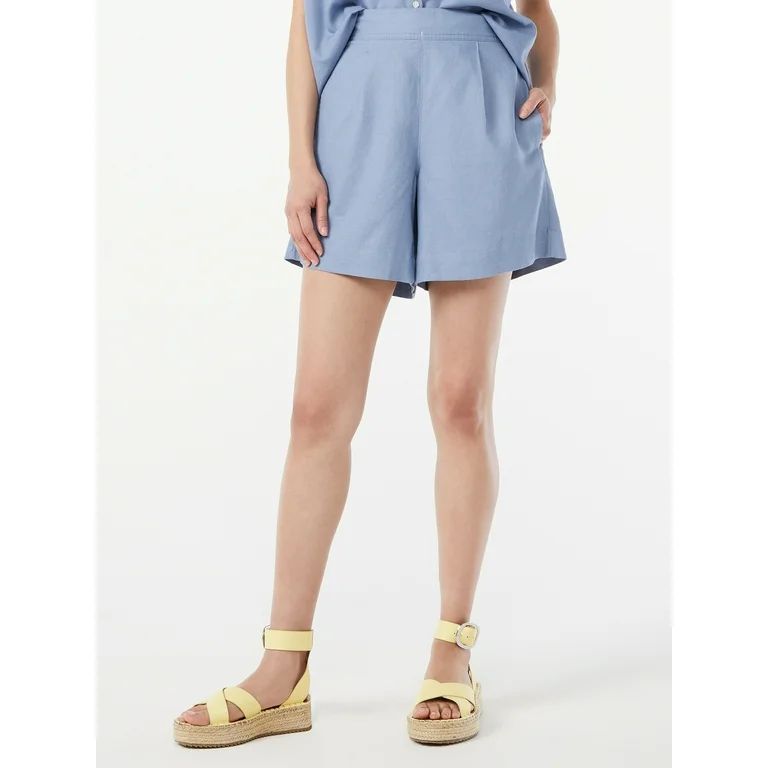 Free Assembly Women's Pull On Pleated Shorts | Walmart (US)