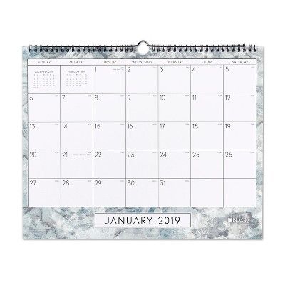 2019 Wall Calendar 15"x 12" Begonia - Blue Sky | Target