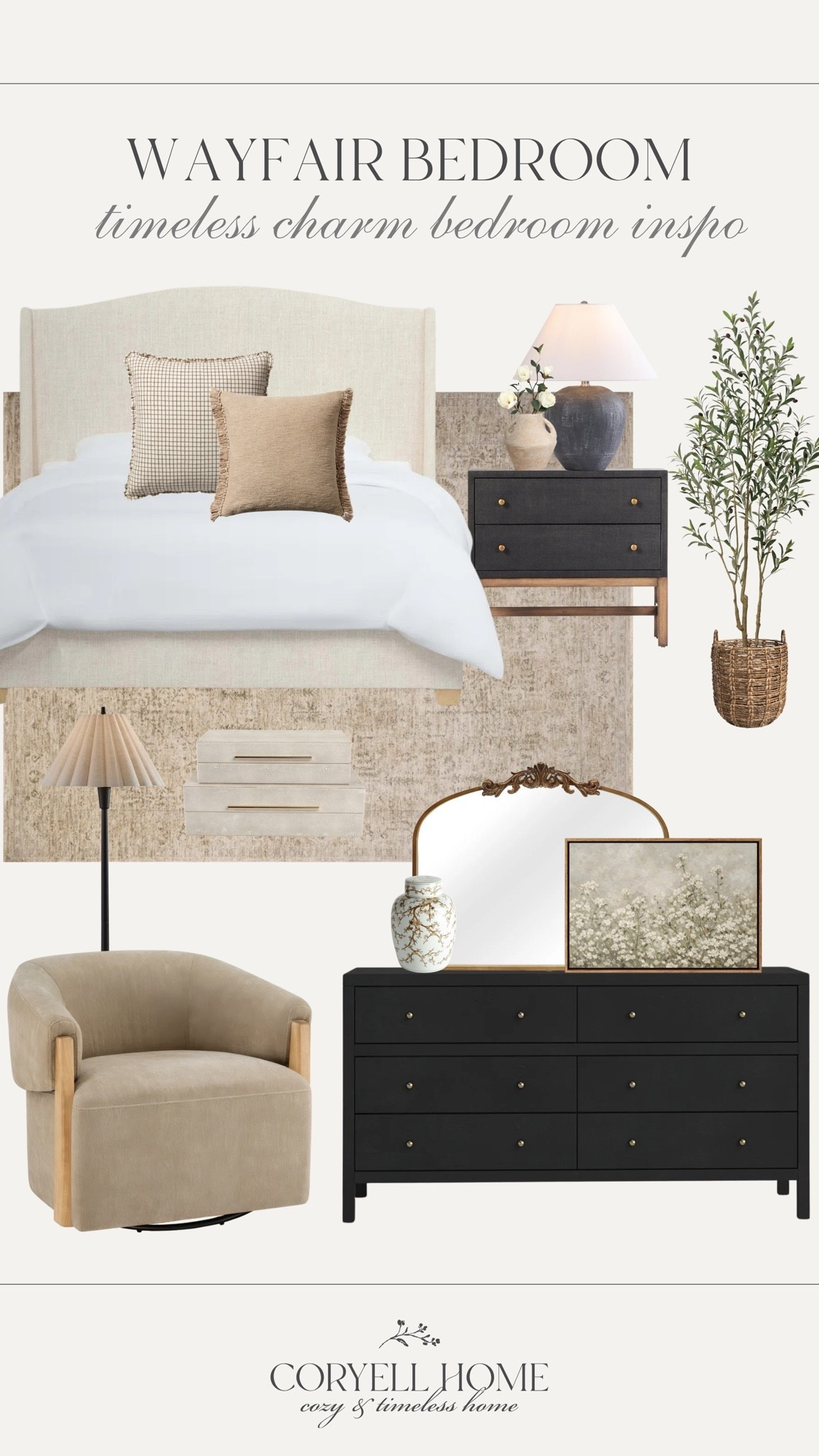 Wayfair bedroom inspiration 🖤 This cozy bedroom mood board has been wanting to do a refresh! 🙌🏻

#LTKHome
