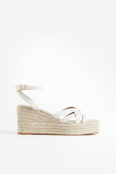 H & M - Wedge-heeled espadrilles - White | H&M (UK, MY, IN, SG, PH, TW, HK)