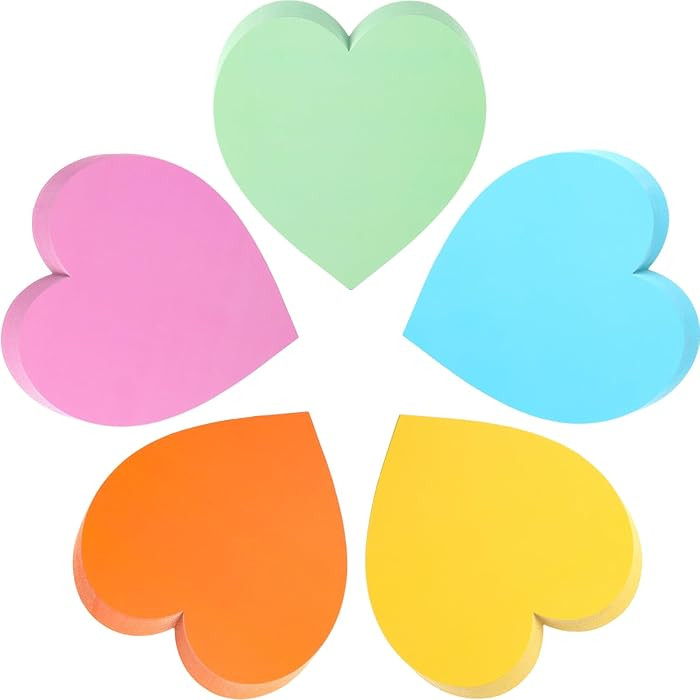 Tatuo 200 Pcs Large Heart Cutouts Paper 6 x 6 Inch Valentine's Day Cut Outs Heart Shape Paper wit... | Amazon (US)