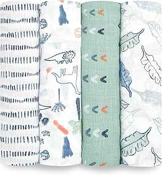 aden + anais Essentials Swaddle Blanket, Muslin Blankets for Girls & Boys, Baby Receiving Swaddle... | Amazon (US)