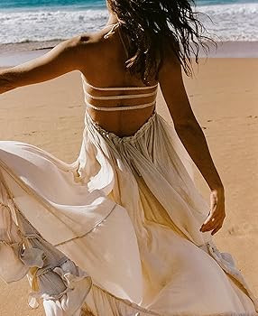 R.Vivimos Womens Summer Boho Sexy Backless Long Dresses | Amazon (US)