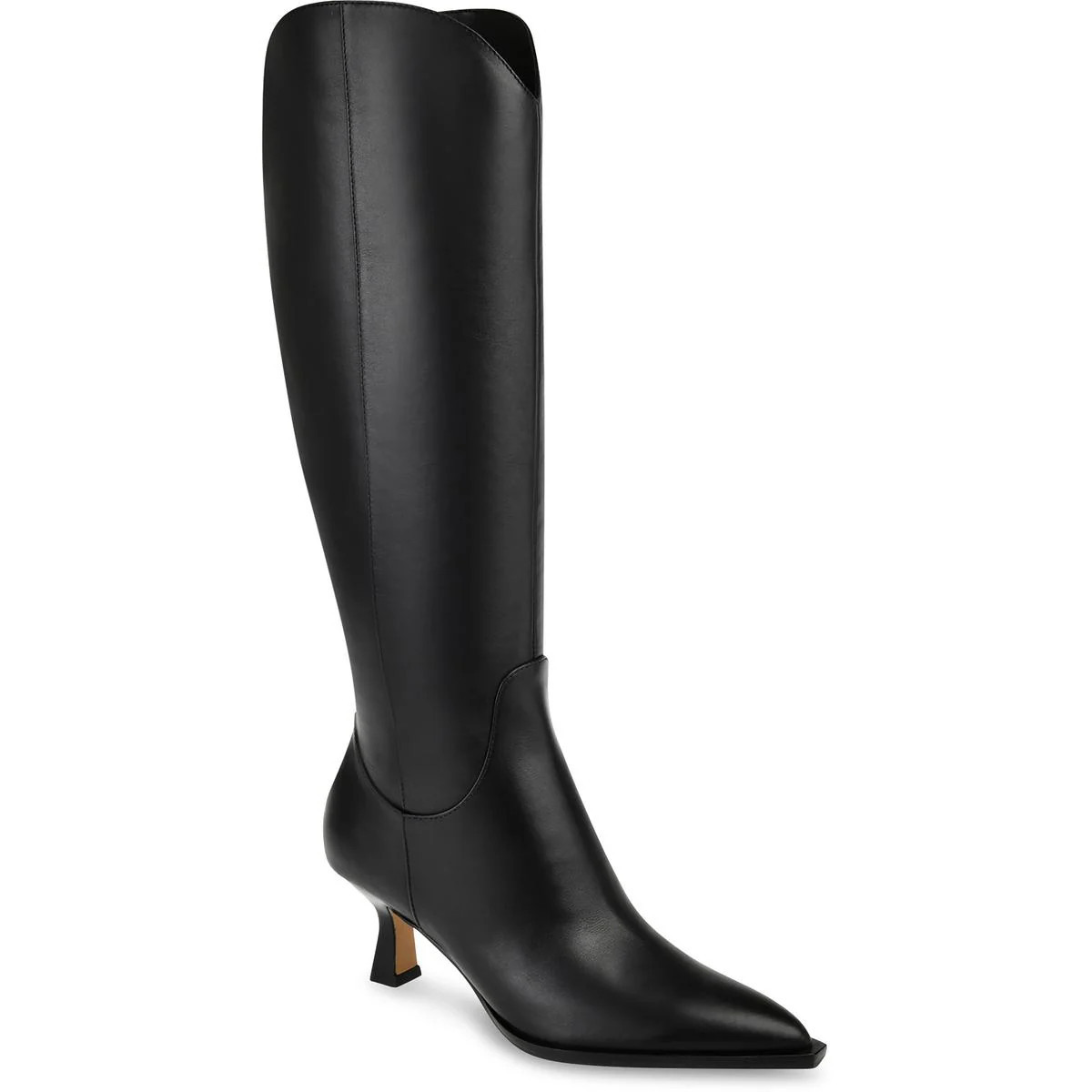 Annika Womens Leather Pointed Toe Knee-High Boots | Shop Simon