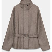 Kurzer Wollmantel Mit Gürtel | Zara DE