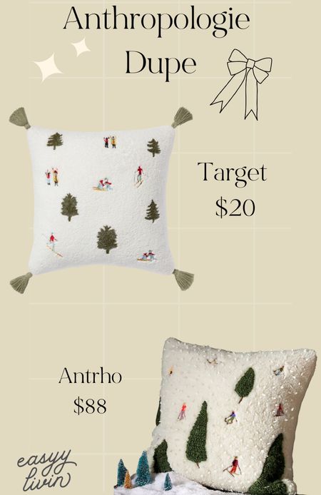 Anthropologie Christmas winter throw pillow dupe at Target 

#LTKunder50 #LTKSeasonal #LTKHoliday