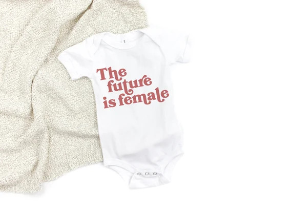 The Future Is Female Baby Bodysuit, baby feminist outfit, baby girl bodysuit, baby girl gift idea... | Etsy (US)