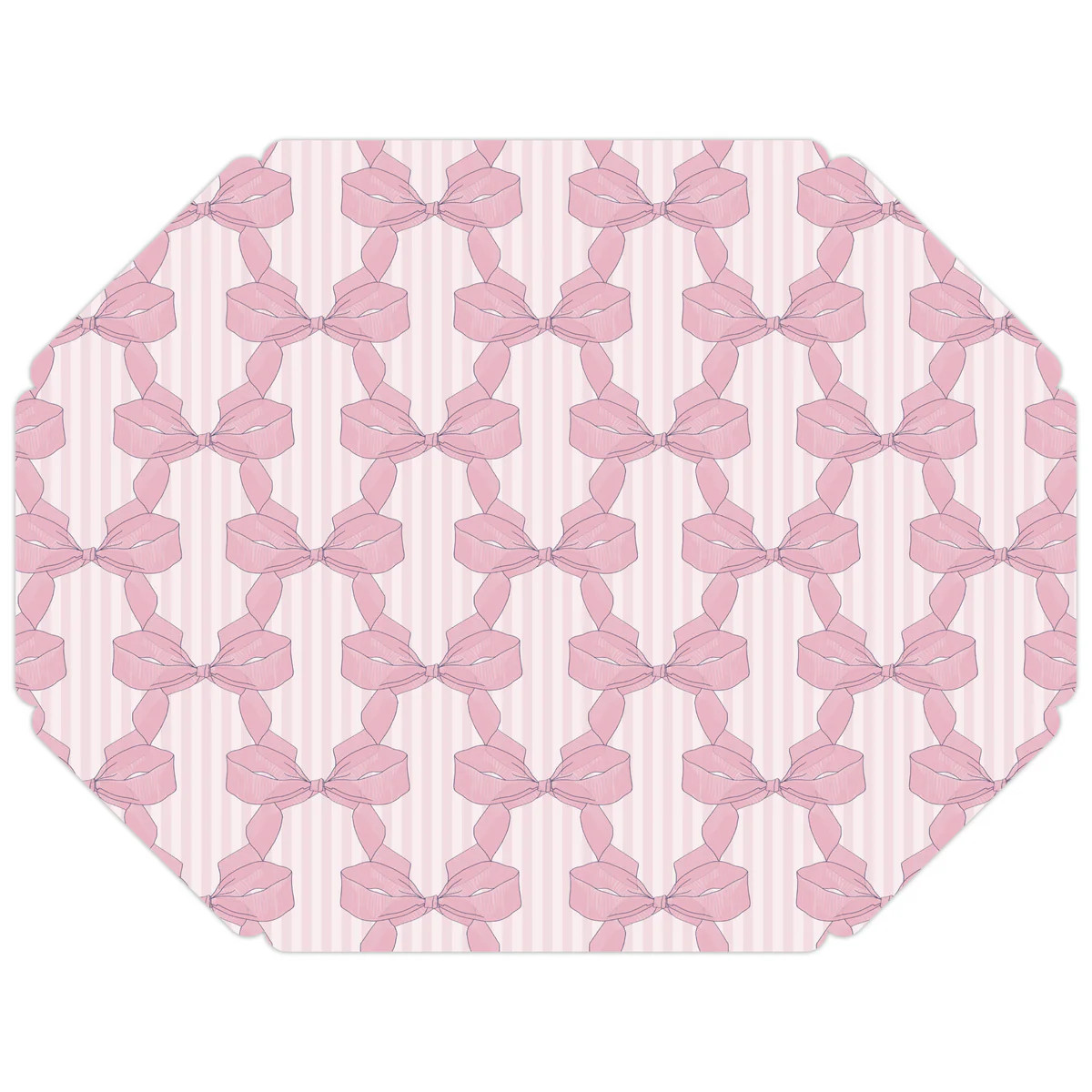 Caitlin Wilson Blush Bow Posh Die-Cut Placemat | Rosanne Beck Collections