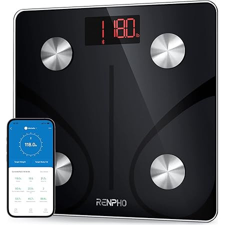 RENPHO Smart Scale for Body Weight, Digital Bathroom Scale BMI Weighing Bluetooth Body Fat Scale,... | Amazon (US)