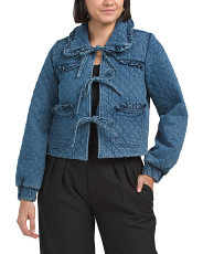 Tie Front Denim Jacket | Marshalls