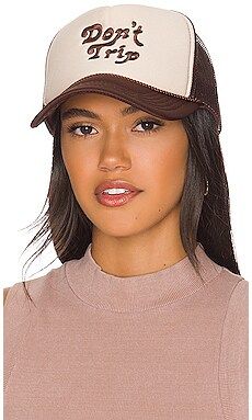 Free & Easy Trucker Hat in Brown & Beige from Revolve.com | Revolve Clothing (Global)