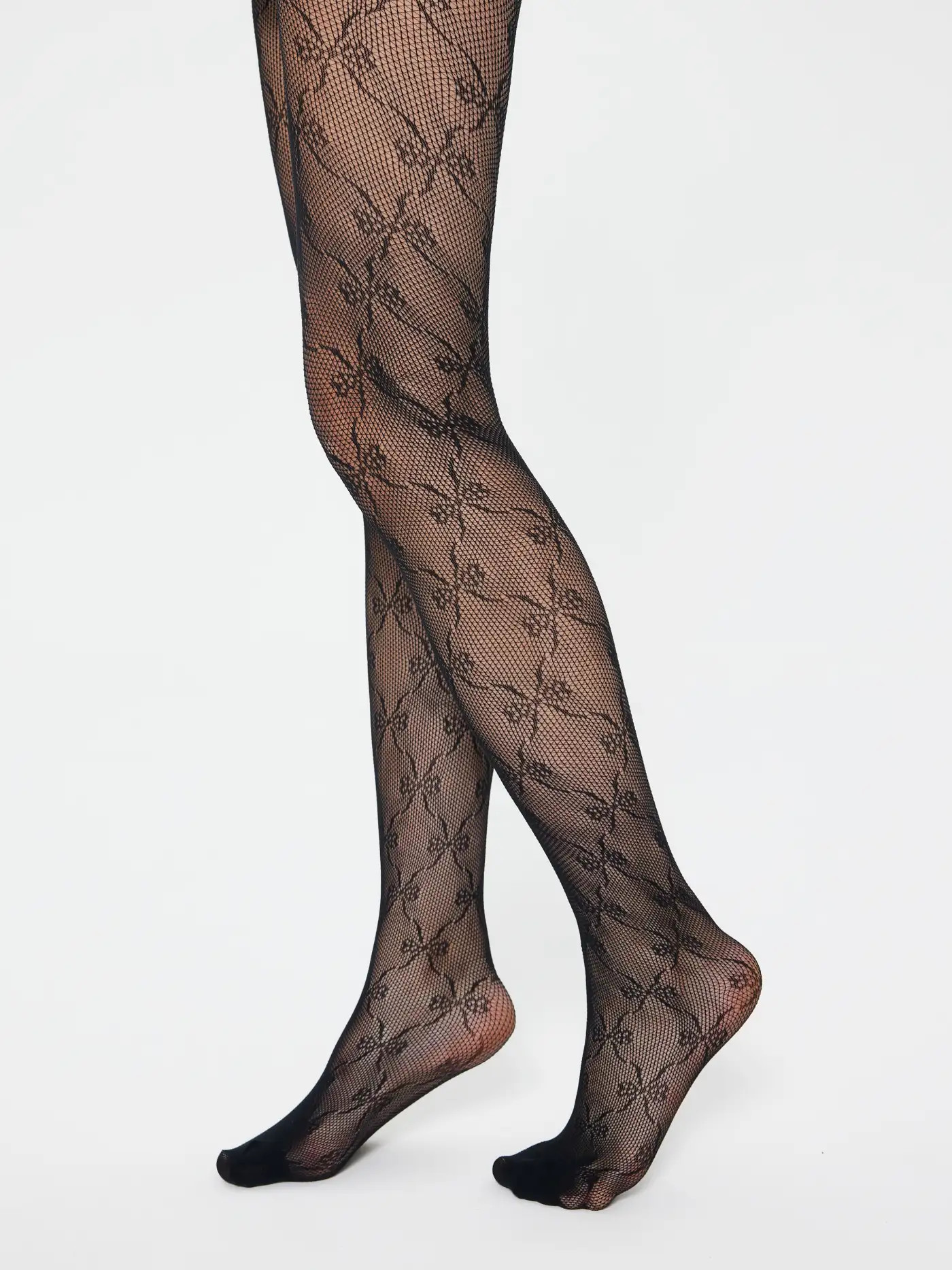 BOWKNOT FISHNET TIGHTS | Cider