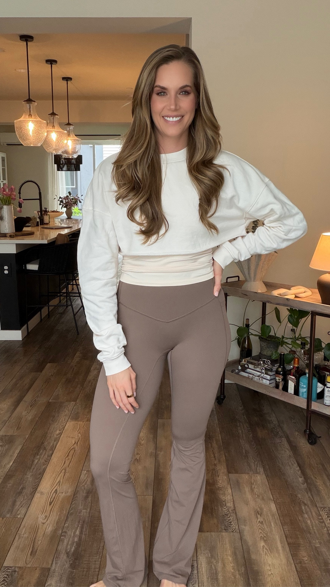 36.5” inseam flare leggings? @Halara can do no wrong. 

Flare leggings: size M ultra tall
Tank: size M/L
Sweatshirt: size M

#LTKTall #LTKootd