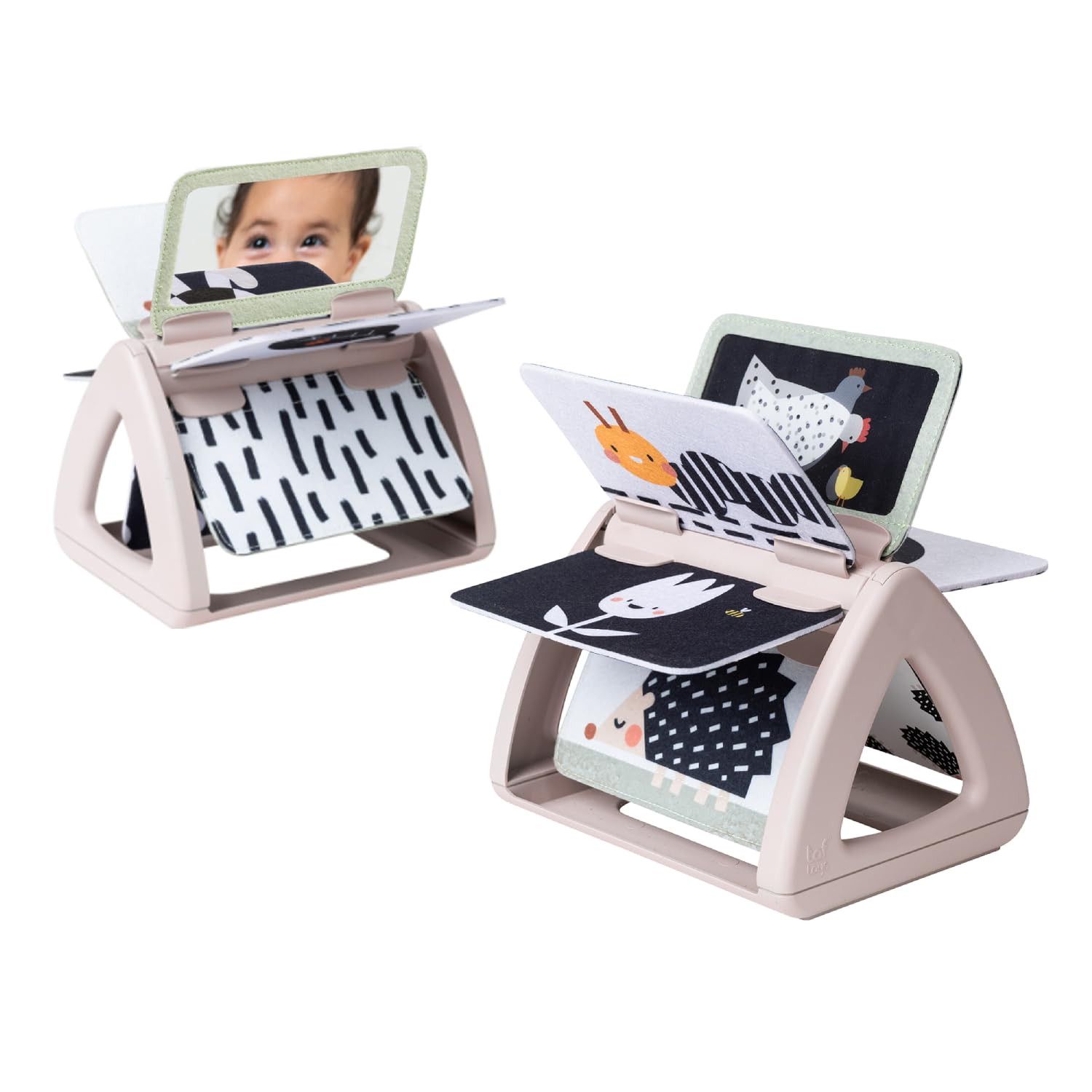 Taf Toys Tummy Time Black & White Baby Book. Monochrome Spinning Double-Sided Rattle Sensory Book... | Amazon (UK)