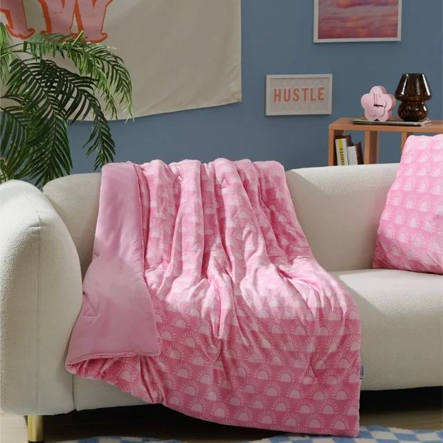 Urban Shop 50" x 60" Smooshie Throw, Pink Sunburst | Walmart (US)