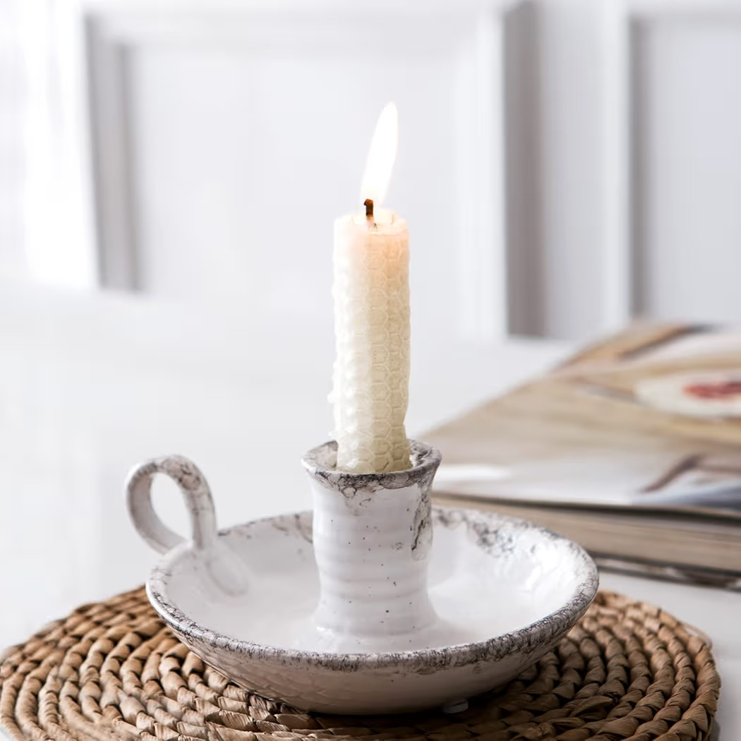 Candle Holder Ceramic Candlestick Holder, Candlelight Stand for Spell Candles, Taper Candles, and... | Amazon (US)