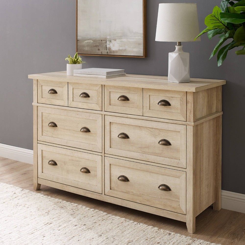 Fontella Transitional 6 Drawer Dresser White Oak - Saracina Home | Target