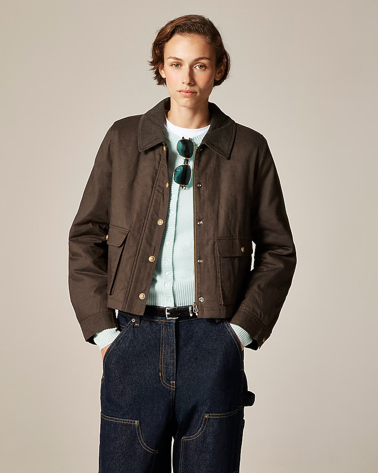 Cropped Barn Jacket™ in ripstop cotton | J. Crew US