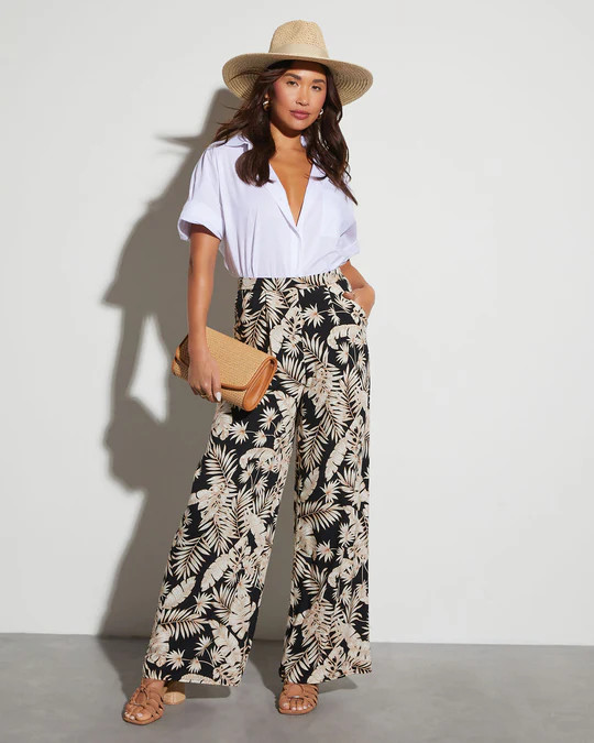 Bethany Wide Leg Printed Pants | VICI