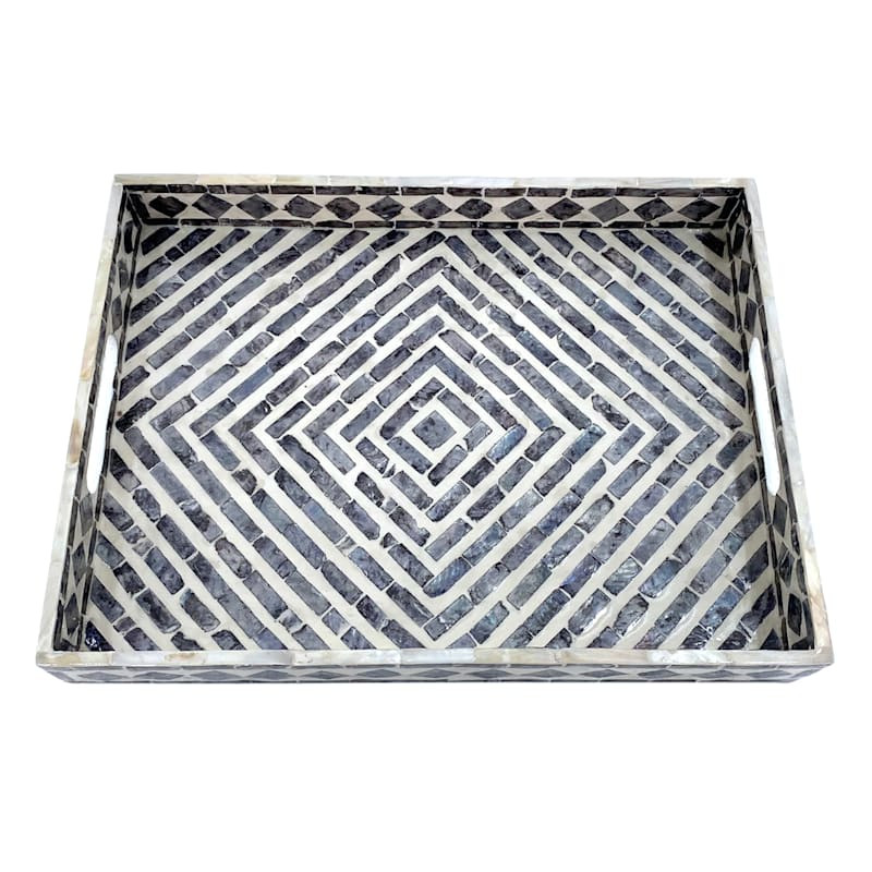 Natural Capiz Decorative Tray, 16x12 | At Home