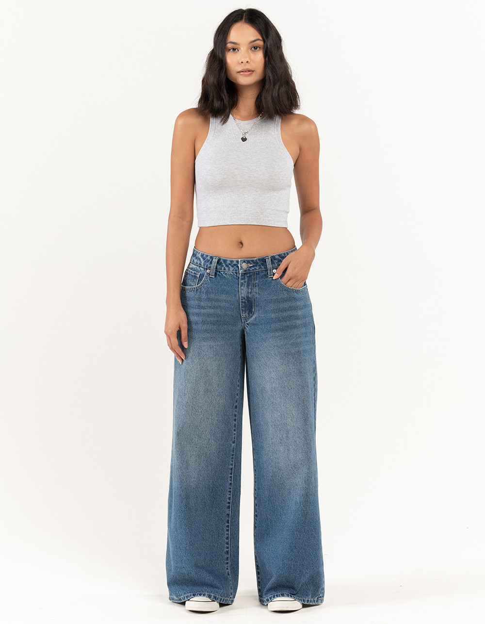 RSQ Womens Low Rise Wide Leg Jeans | Tillys