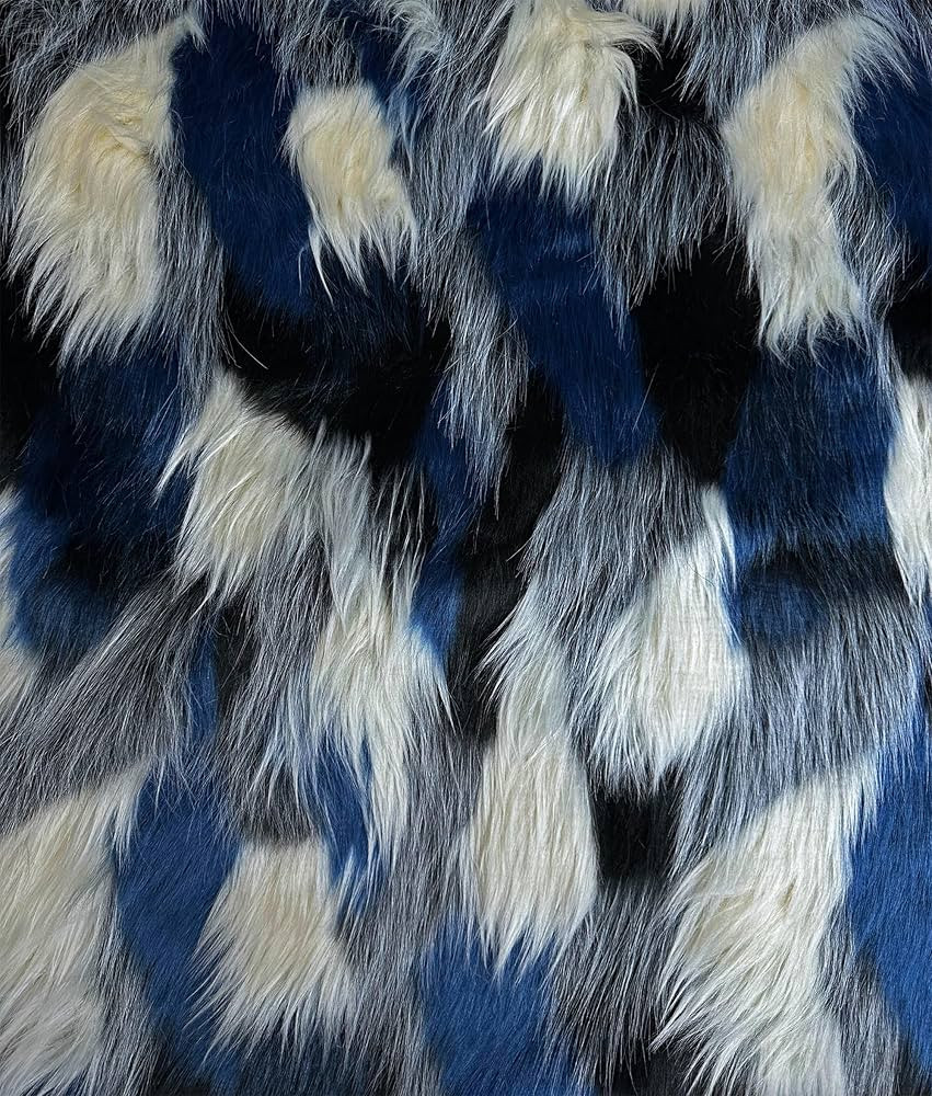 Faux Fur Fabric Long Pile Tribal Patchwork 58" W/Sold by Continuous Yard/Multicolor Soft Plush Cr... | Amazon (US)