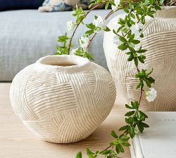 Textured Earthenware Vase | Pottery Barn (US)