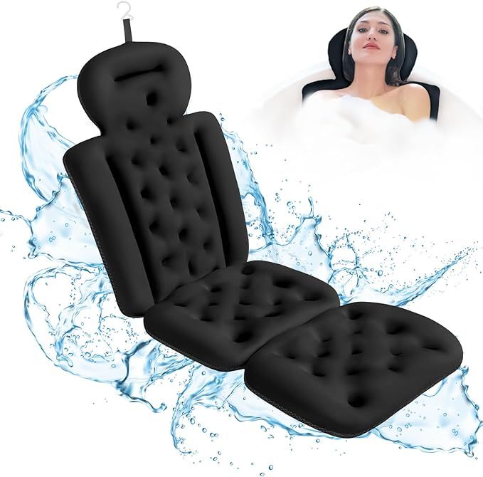 Full Body Bath Pillow for Bathtub, Bath Pillows for Tub with Powerful Non-Slip Suction Cups and M... | Amazon (US)