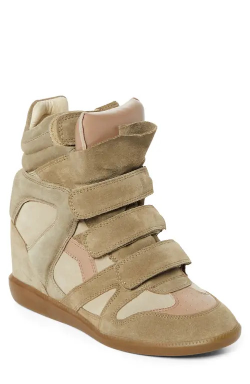 Isabel Marant Bekett Hidden Wedge High Top Sneaker in Taupe at Nordstrom, Size 39 | Nordstrom