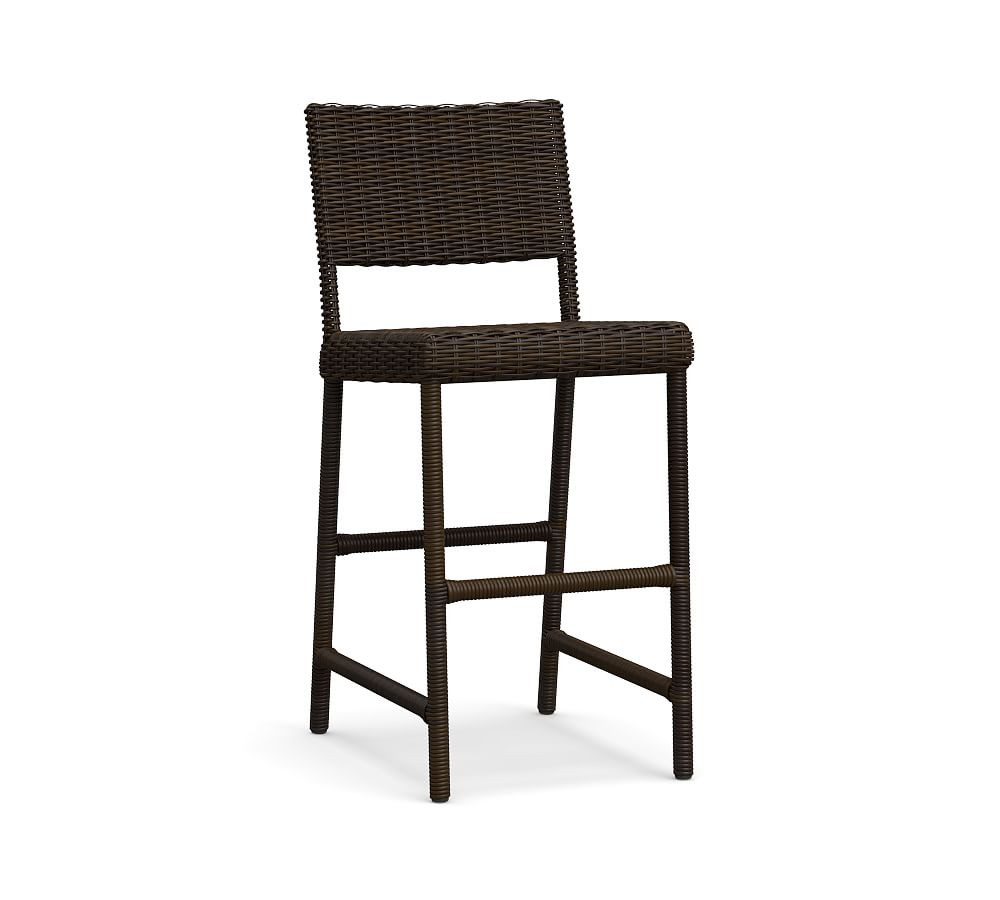 Torrey All-Weather Wicker Bar Stool | Pottery Barn (US)