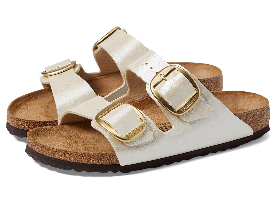 Birkenstock Arizona Big Buckle Women's Shoes Pearl White : EU 39 (US Women's 8-8.5) Narrow, Leather | Zappos