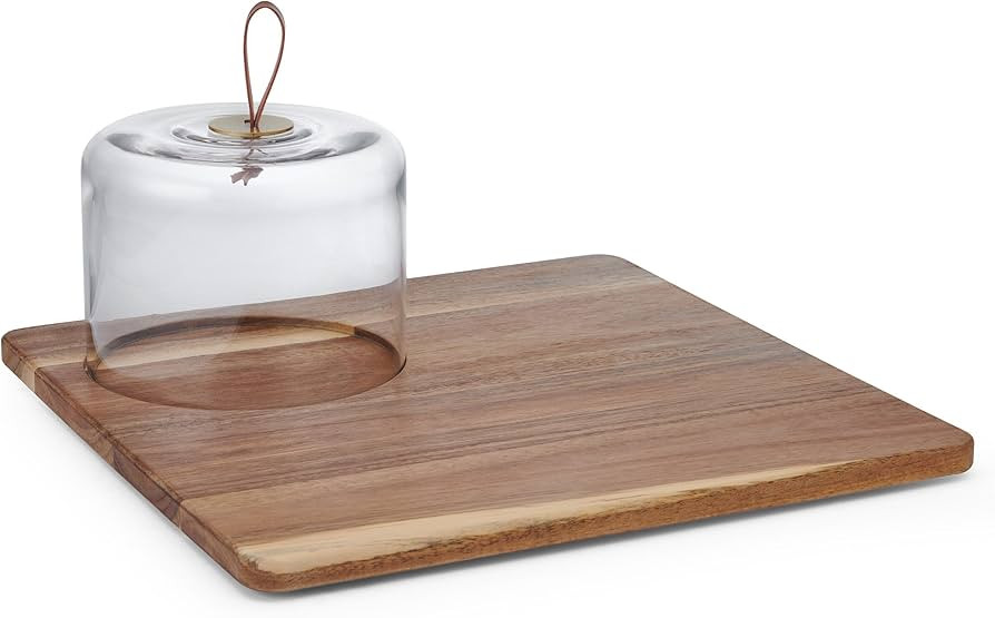 Mikasa Glenwood Square Serve Board Tray with Glass Cloche Dome, 14 inch | Amazon (US)