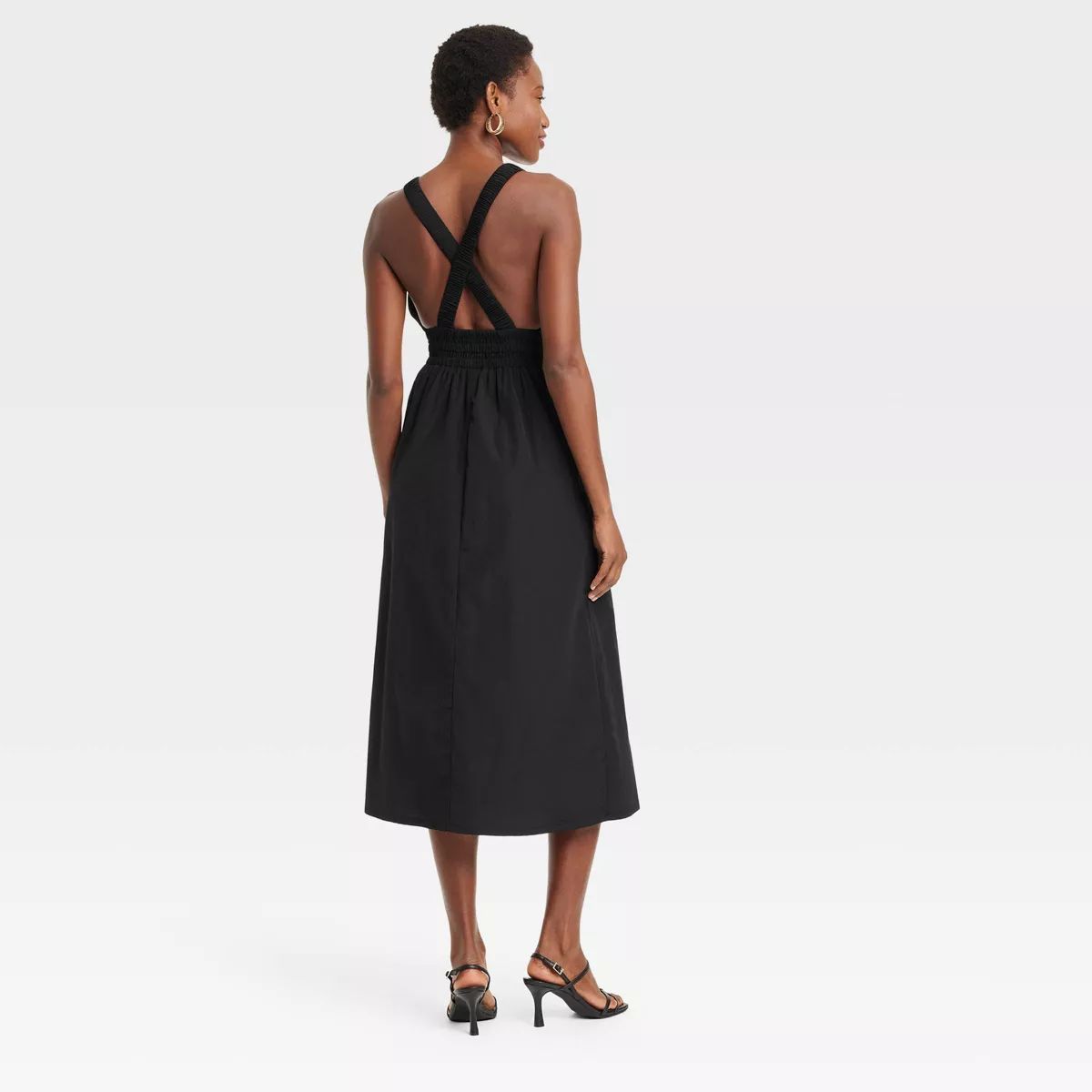 Women's Poplin Cross Back Midi Dress - A New Day™ | Target