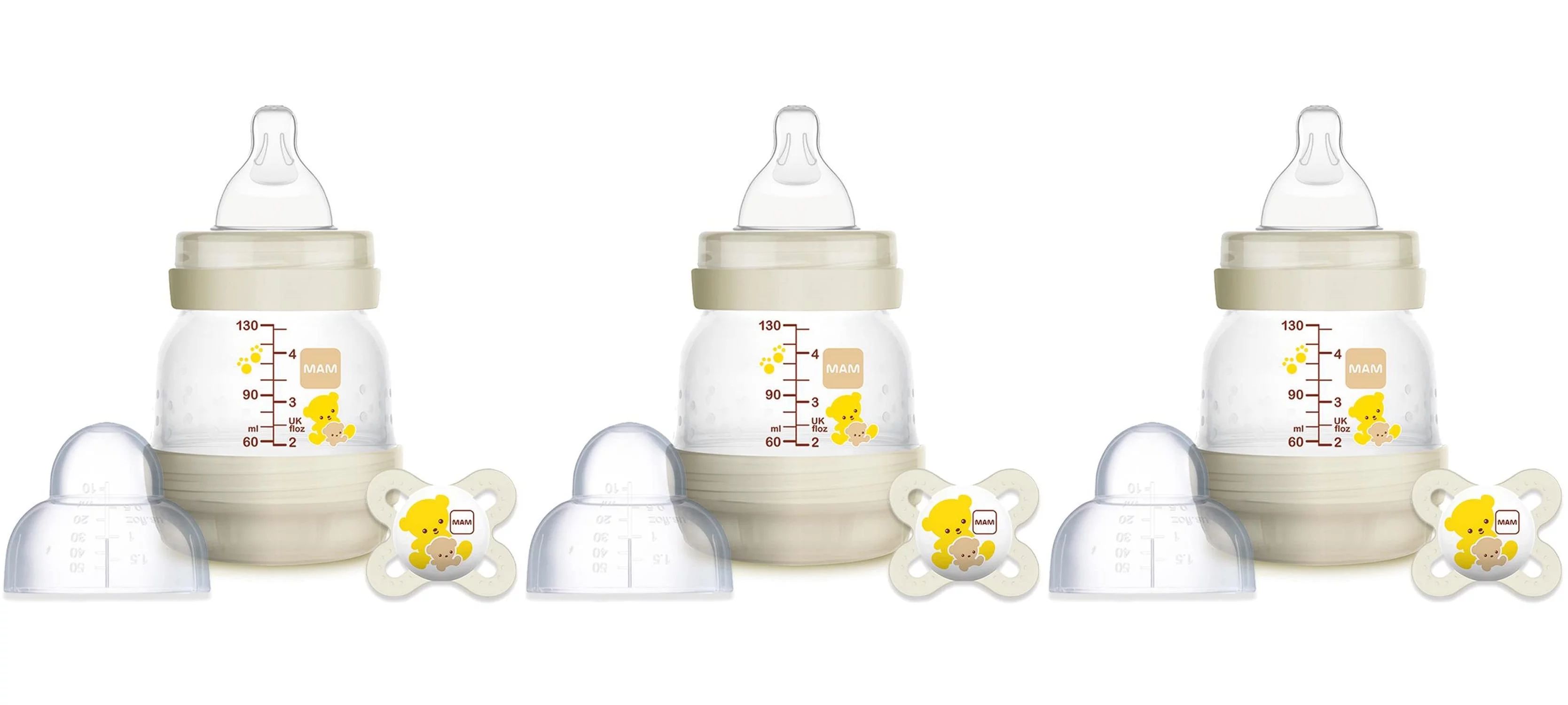 Mam Anti-Colic 4.5-Ounce Bottle with Pacifier Set, Teddy Bear, 0-2 Months (3 Sets) - Walmart.com | Walmart (US)