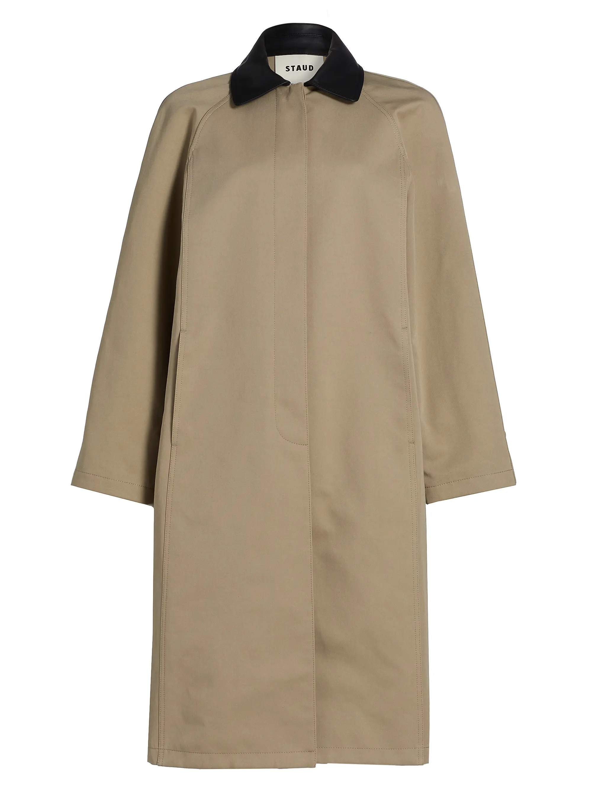 Jackson Leather Collar Long Coat | Saks Fifth Avenue