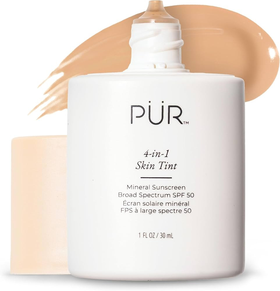 PÜR MINERALS Tinted Sunscreen for Face, 4-in-1 Skin Tint - Broad Spectrum Mineral Sunscreen, SPF... | Amazon (US)