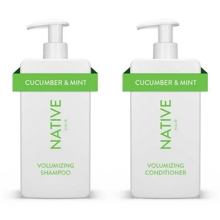 Native Volumizing Shampoo & Conditioner Set Cucumber & Mint Sulfate & Paraben Free 16.5 oz | Walmart (US)