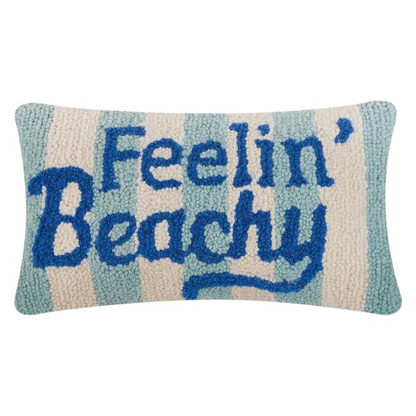 Feelin' Beachy Hook Throw Pillow | Paynes Gray